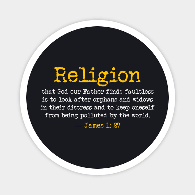 Religion That God Finds Faultless Magnet by Charles's Store 8